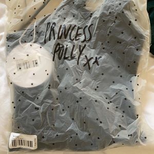 Black one shoulder princess Polly top